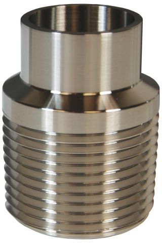 Male NPT x Weld End Adapters - B19WB - 316L